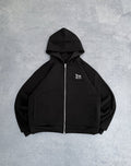 Elevate Studio Double-Face Zip Hoodie – Black