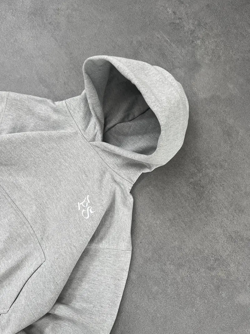 Elevate Studio Boxy Hoodie – Light Grey