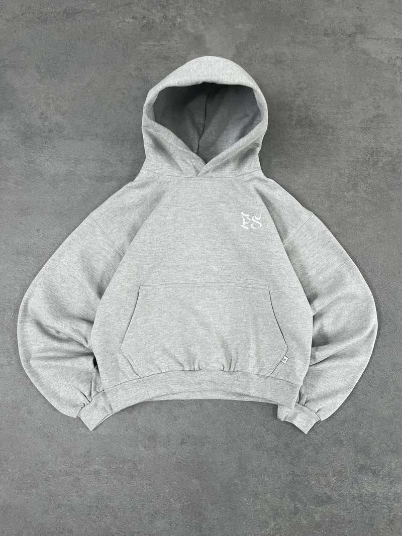 Elevate Studio Boxy Hoodie – Light Grey