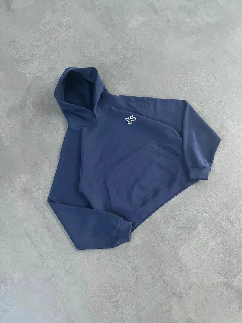 Elevate Studio Boxy Hoodie – Navy
