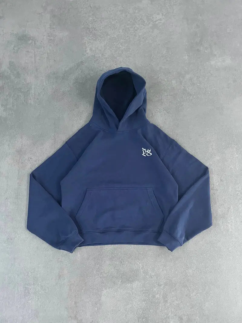Elevate Studio Boxy Hoodie – Navy